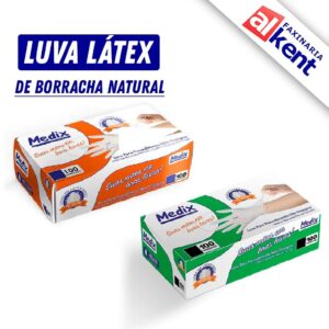 Luva Látex Descartável SEM TALCO Para Procedimento Não Cirúrgico Medix (Caixa com 100 unidades) P, M e G
