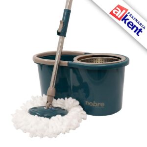 Mop Rotatório com Cesto Inox 13L e 2 refis Nobre
