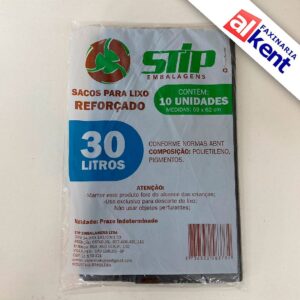 Saco de Lixo Preto 30L 59x62 (10 unidades)