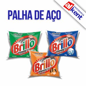 Palha de Aço Brillo - Fina (0), Média (1) e Grossa (2)