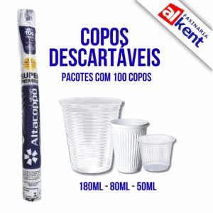 Copo Plástico Descartável Super Premium Altacoppo - Vários tamanhos: 50ml, 80ml e 180ml