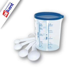 Kit Copo Medidor 400ml + 4 Colheres Medida Certa 400ml